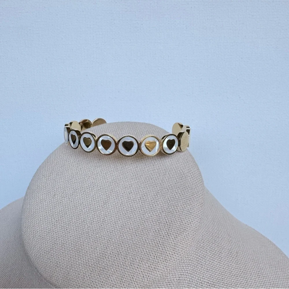 Gold and Silver Heart Bracelet